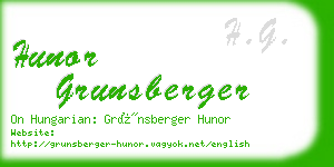 hunor grunsberger business card